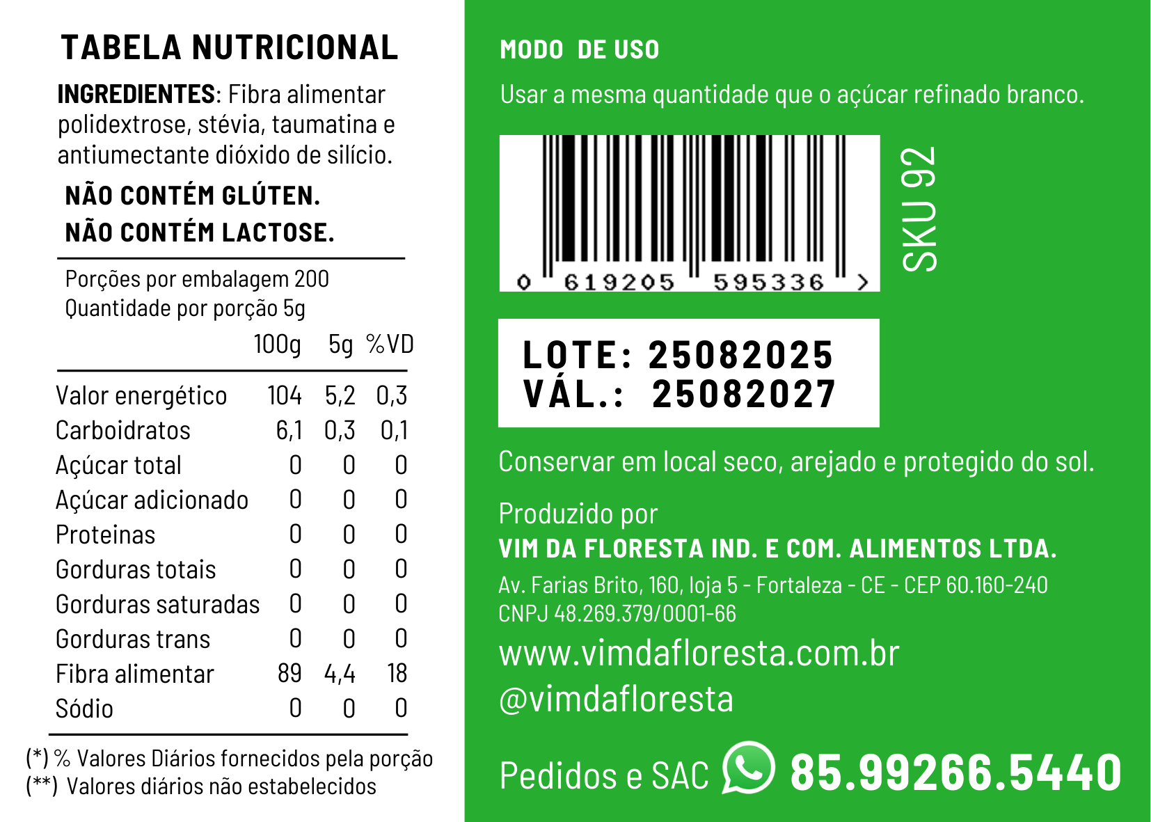 POLI SUGAR zero açúcar 1 Kg 4 POLI SUGAR zero açúcar 1 Kg - Imagem 4